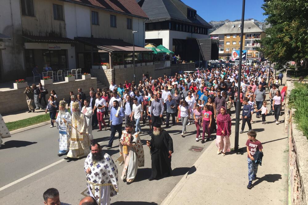 Sa Preobraženske litije na Žabljaku, Foto: Obrad Pješivac