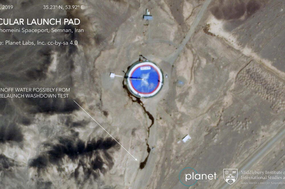 Satelitski snimak iranskog svemirskog centra, Foto: Beta/AP
