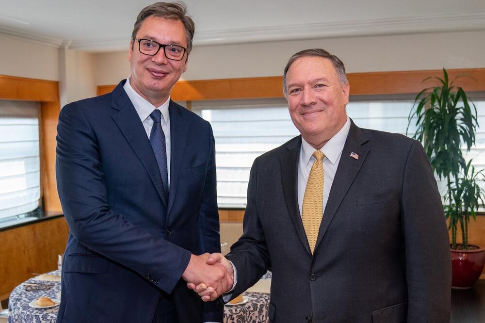 Vučić i Pompeo, Foto: Twitter