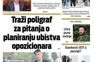 Naslovna strana "Vijesti" za 23. avgust