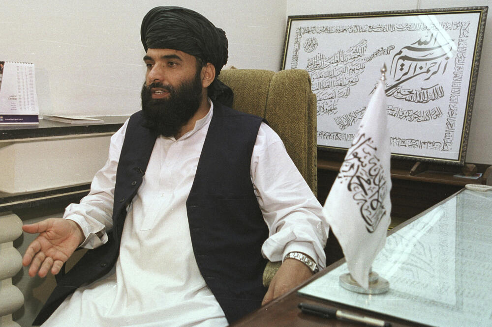 Portparol talibana Suhail Šahin, Foto: AP