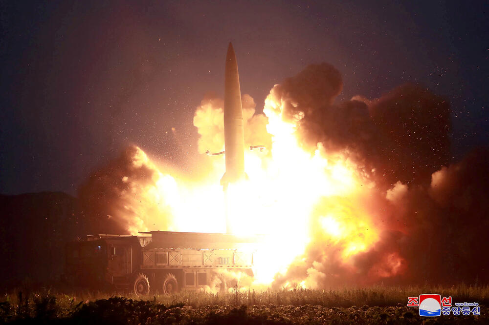 Fotografija lansiranja rakete koju je objavila sjevernokorejska agencija KCNA, Foto: KCNA