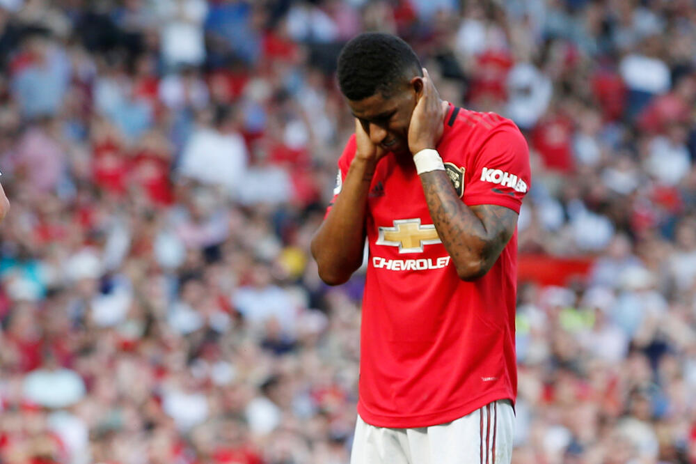 Rašford nakon promašenog penala juče, Foto: Reuters