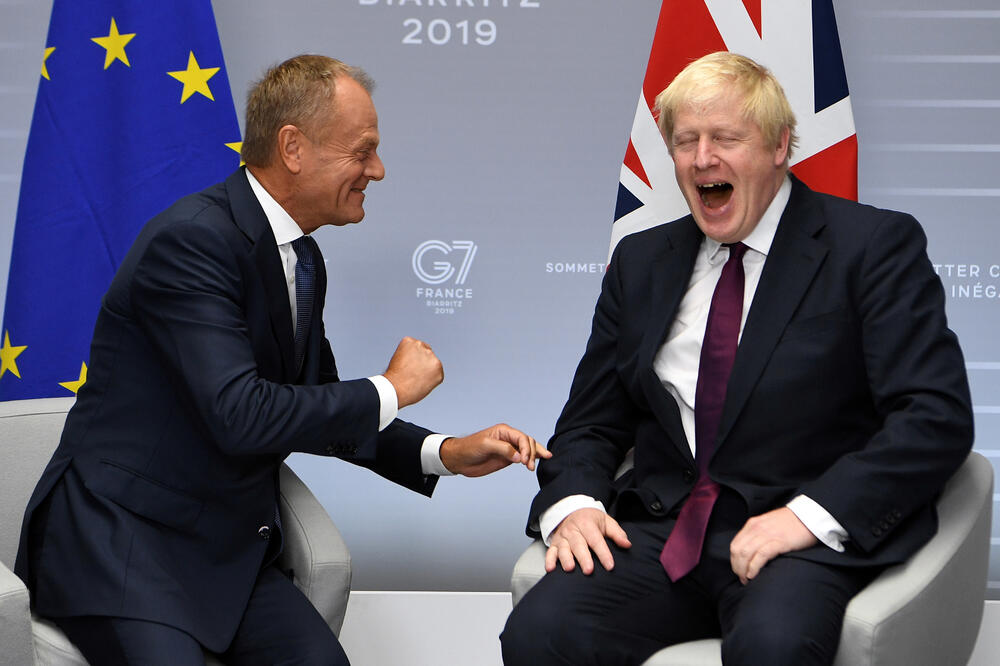 Tusk i Džonson, Foto: Reuters