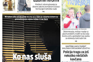 Naslovna strana "Vijesti" za 26. avgust