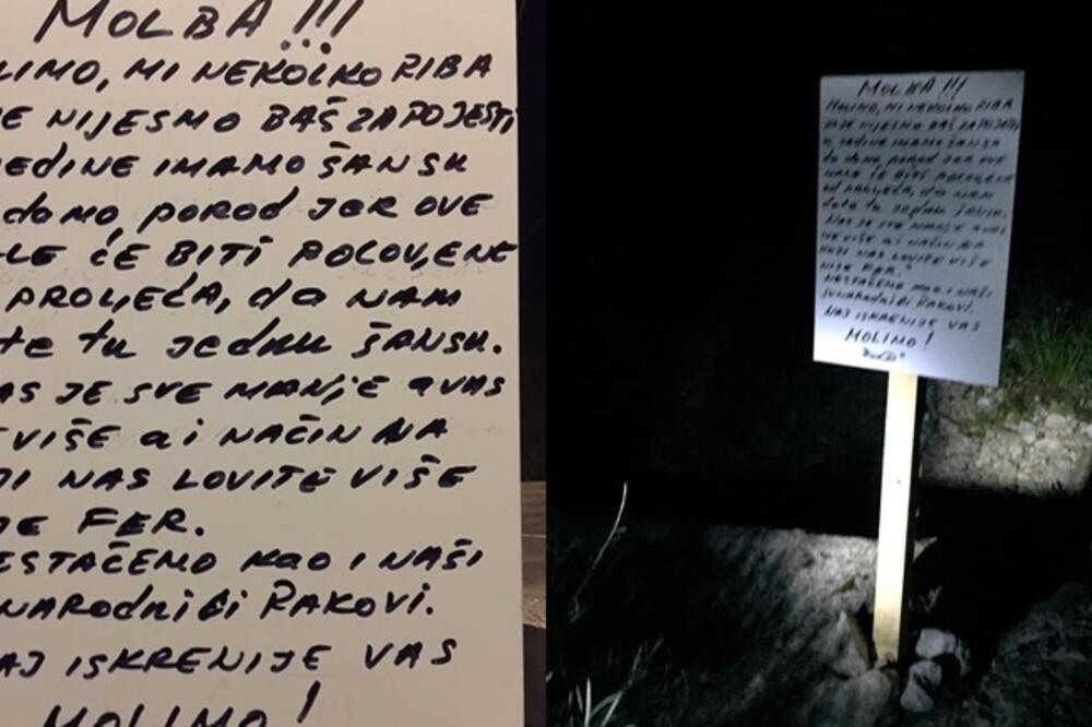 Tabla postavljena kraj rijeke, Foto: Privatna arhiva