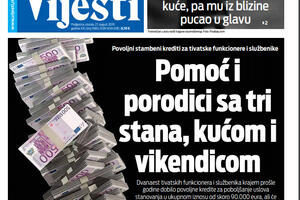 Naslovna strana "Vijesti" za 27. avgust