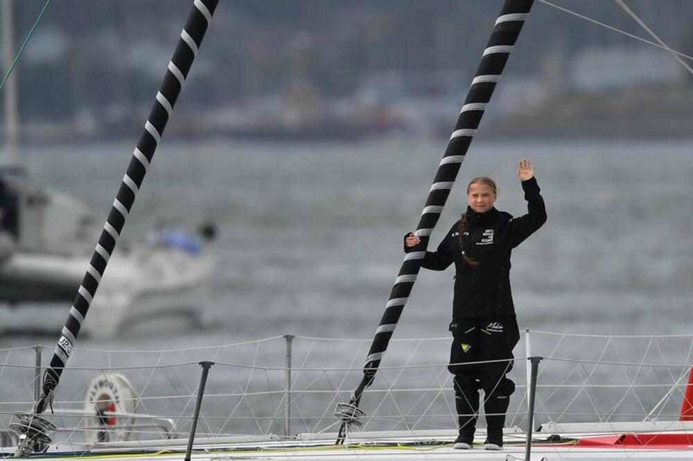 Greta Tunberg rekla je da je njeno putovanje preko Atlantika bilo „veliki izazov", Foto: PA Media