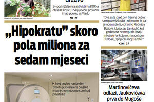 Naslovna strana "Vijesti" za 30. avgust
