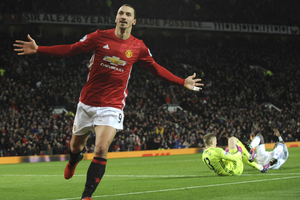 Zlatan Ibrahimović u dresu Mančester junajteda, Foto: Rui Vieira