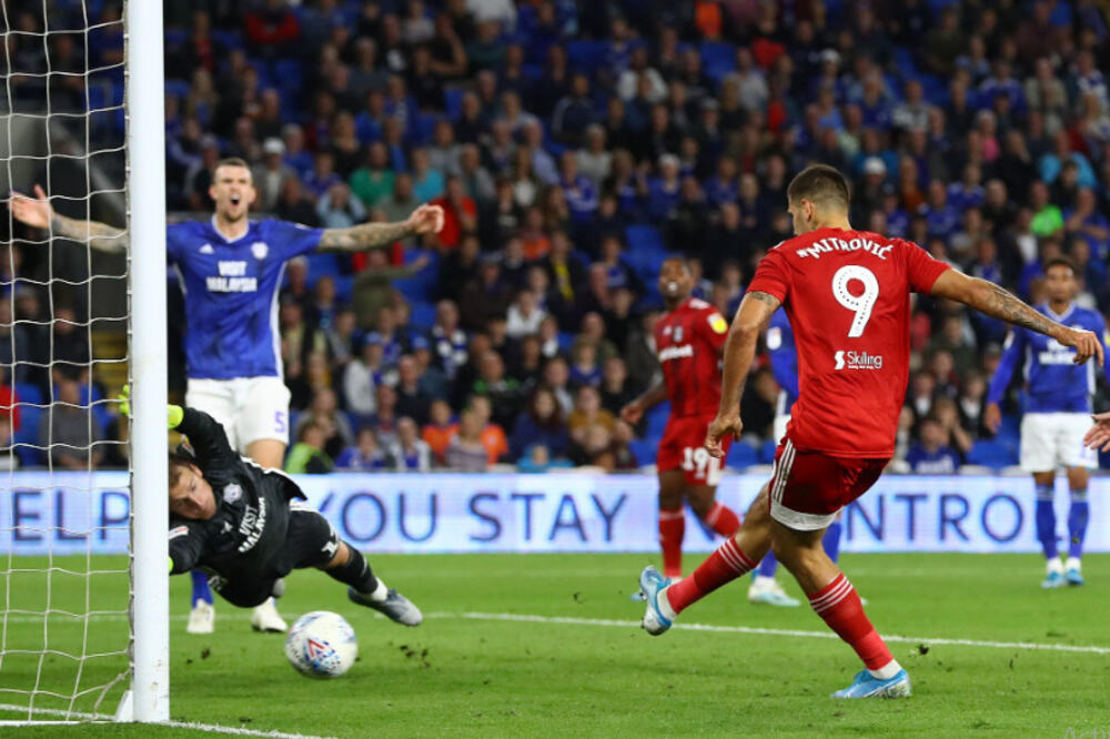 Mitrović postiže pogodak, Foto: Twitter.com/FulhamFC