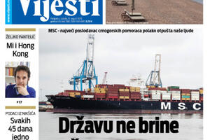 Naslovna strana "Vijesti" za 31. avgust