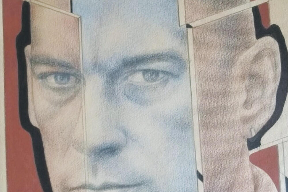 Balša Brković na portretu Dimitrija Popovića, Foto: Vijesti