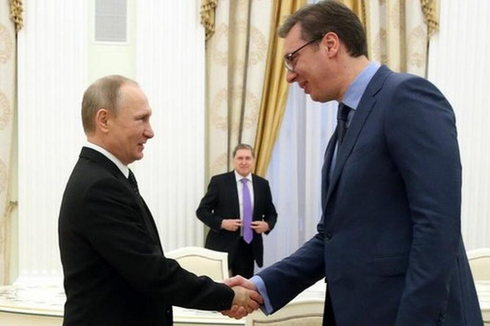 Predsednik Srbije Aleksandar Vučić u više navrata imao je topli doček u Kremlju kod ruskog predsednika Vladimira Putina, kao i Putin u Beogradu, Foto: Getty Images
