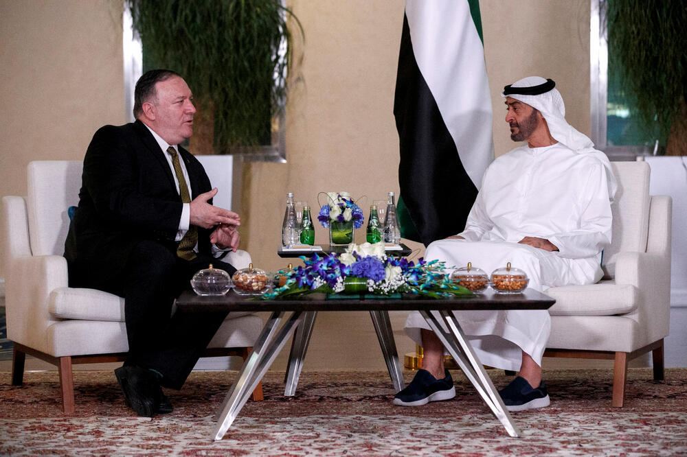 Državni sekretar SAD Majk Pompeo sa princom Bin Zajidom u junu ove godine u Abu Dabiju, Foto: Reuters