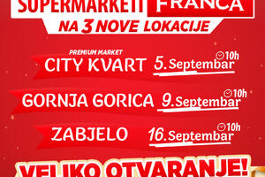 Franca marketi na još tri nove lokacije u Podgorici