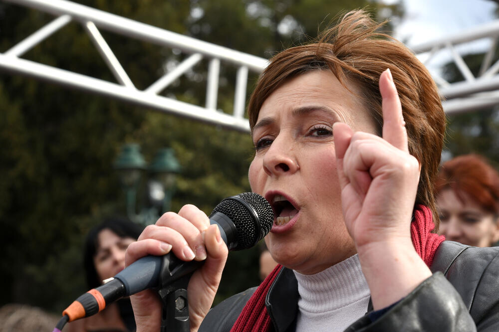 Savković na jednom od prethodnih protesta, Foto: Boris Pejović