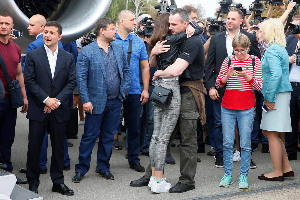 Zelenski na aerodromu u Kijevu, Foto: Reuters