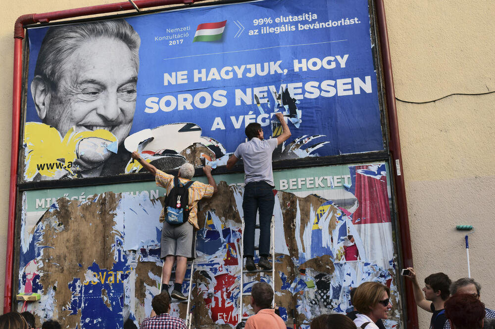 Mađarska vlada potrošila 100 miliona eura za kampanju protiv Soroša, Foto: AP