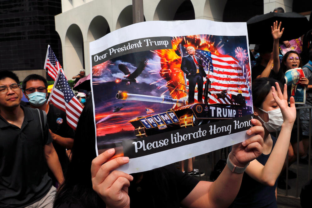 "Dragi predsjedniče Tramp, molimo vas da oslobodite Hongkong", Foto: Hongkong, protest