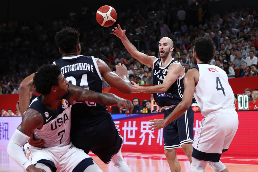 Kalates i Adetokumbo na meču sa SAD, Foto: ATHIT PERAWONGMETHA