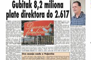 VREMEPLOV Gubitak 8,2 miliona, plate direktora do 2.617