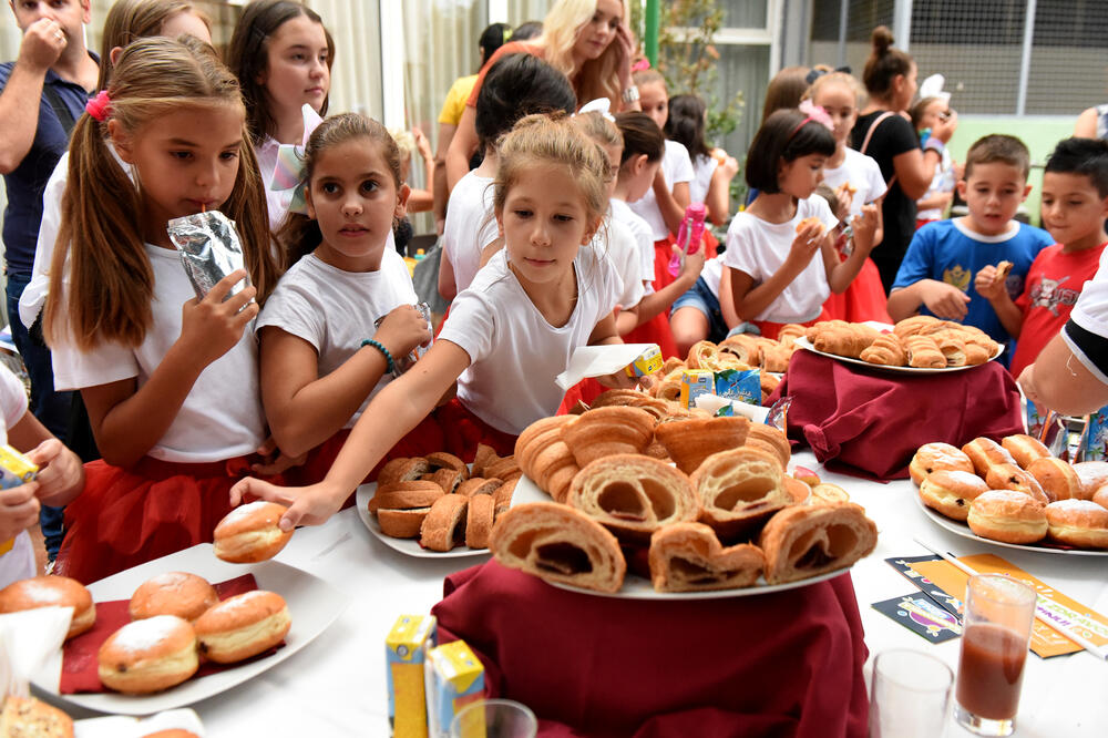 Sa predstavljanja menija đačke užine, Foto: Savo Prelević