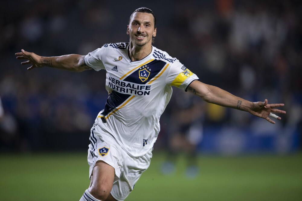 Ibrahimović proslavlja pogodak, Foto: Reuters