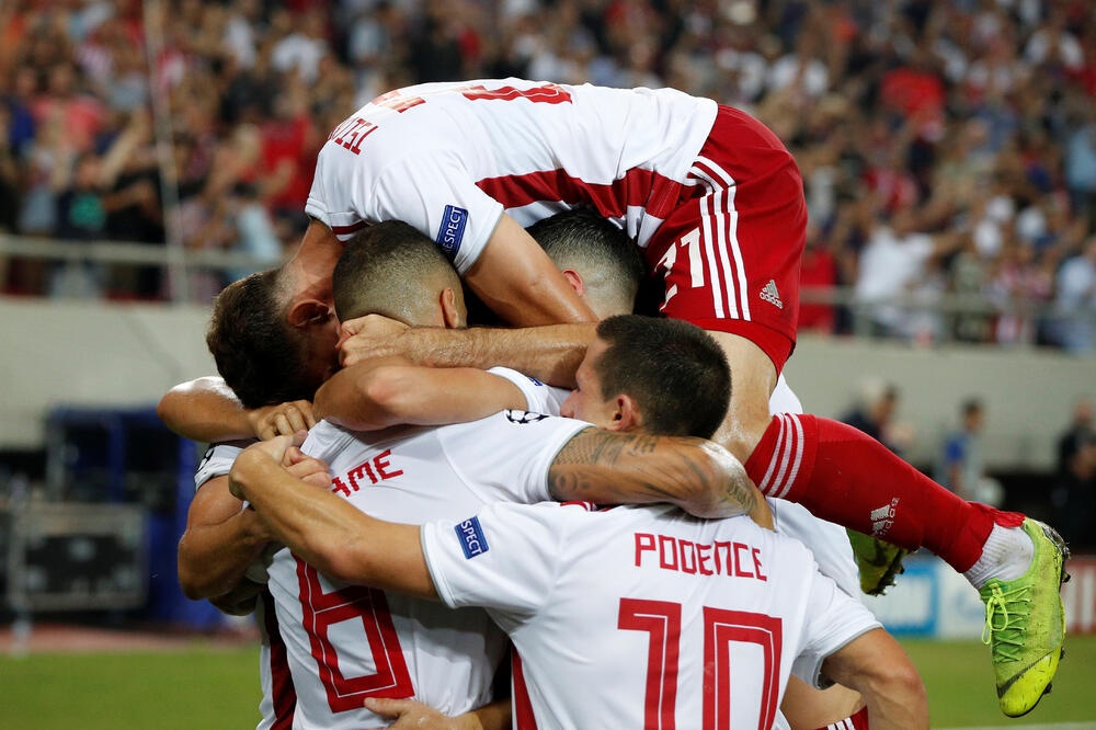 Slavlje Olimpijakosa, Foto: JOHN SIBLEY