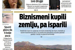 Naslovna strana "Vijesti" za 20. septembar