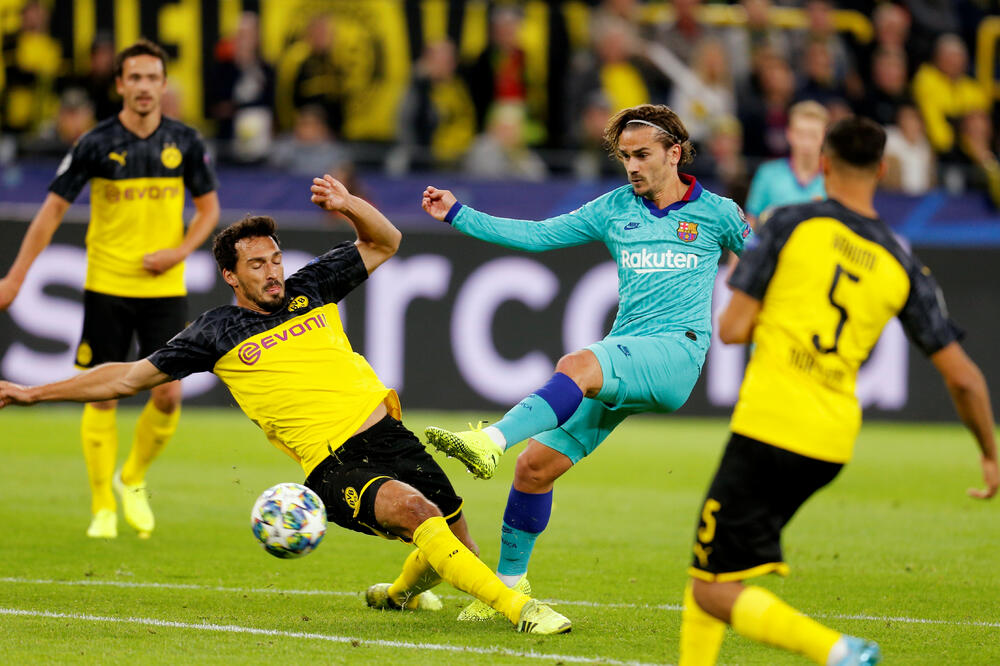 Grizman na meču protiv Borusije Dortmund u Ligi šampiona, Foto: Reuters