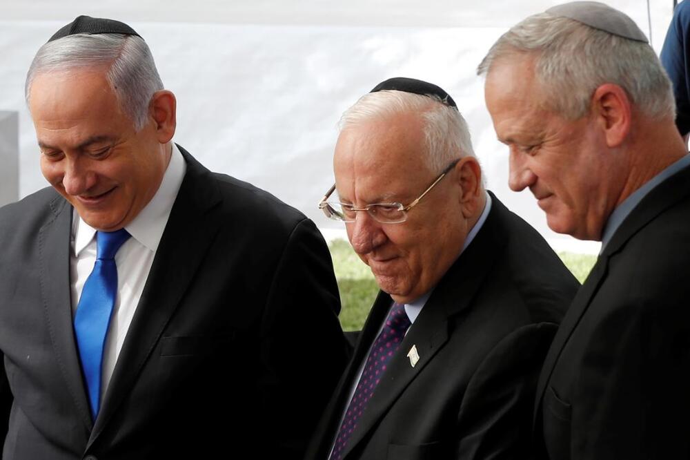 Benjamin Netanjahu, Reuven Rivlin i Beni Ganc, Foto: Reuters
