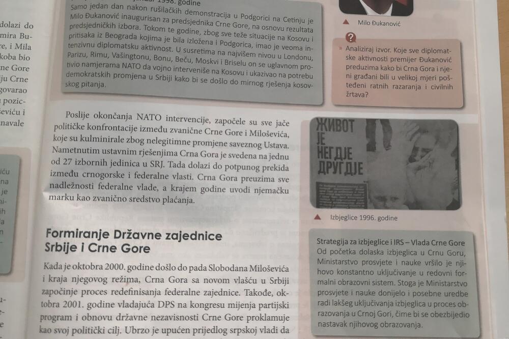 Nema tog tumača istorije i analitičara izvora koji iz ovog udžbenika može utvrditi na kojim je pozicijama bila Crna Gora, Foto: Tina Popović