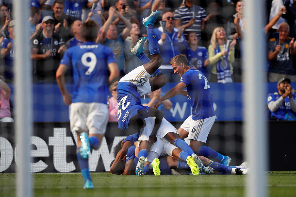 Slavlje fudbalera Lestera, Foto: ANDREW BOYERS