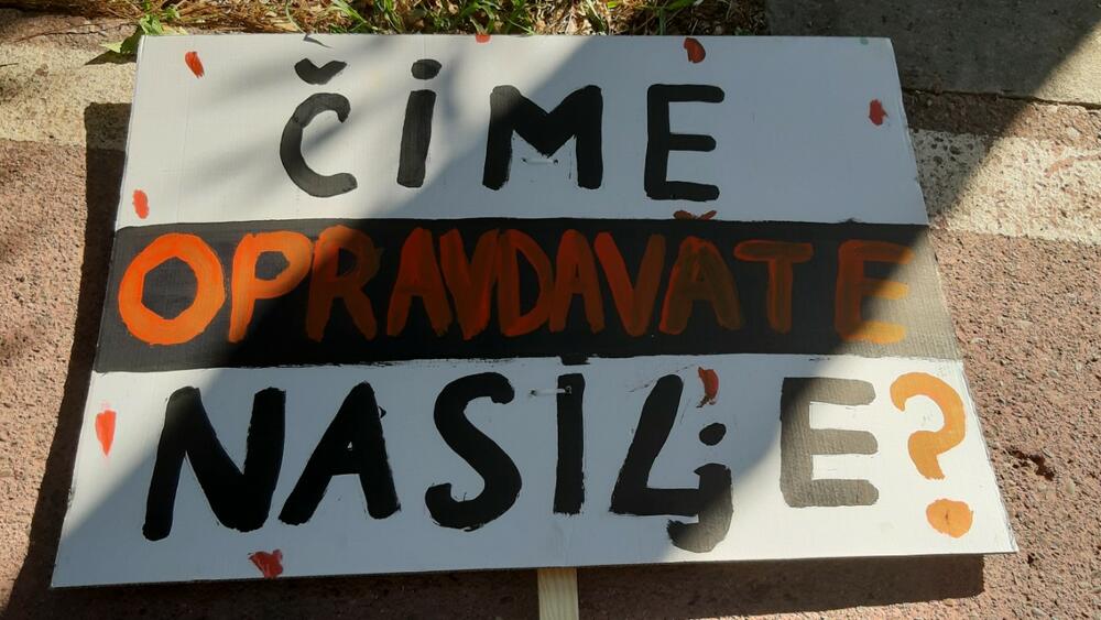 Neki od transparenata na Prajdu