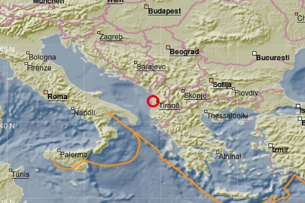 Epicentar zemljotresa, Foto: Screenshot