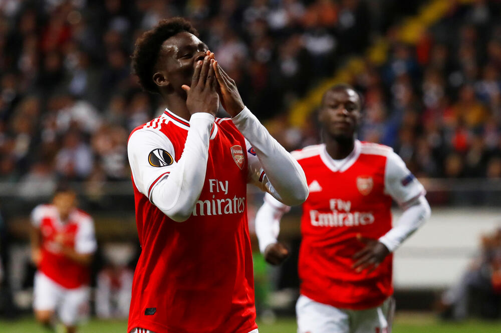 Sa utakmice Arsenal - Ajntraht Frankfurt, Foto: Reuters