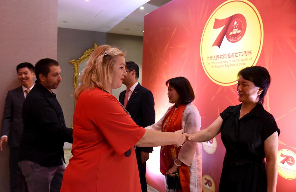 Ambasada Narodne republike Kine u Crnoj Gori organizovala je u Podgorici proslavu jubileja 70 godišnjice od osnivanja NR Kine.