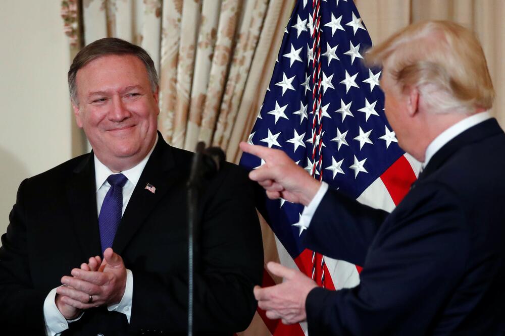 Nakon Pensa, stiže i državni sekretar SAD: Pompeo i Tramp, Foto: Reuters