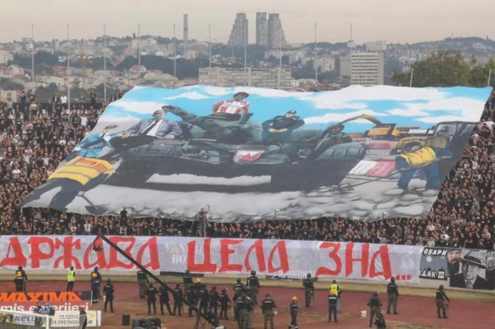 Koreografija navijača "Partizana", Foto: Ultras tifo net