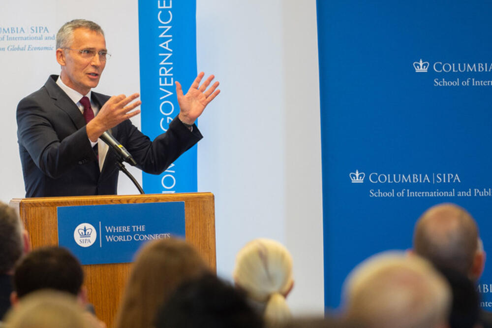 Stoltenberg na Univerzitetu Kolumbija, Foto: NATO