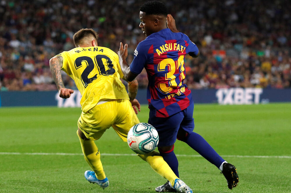 Ansu Fati na meču sa Viljarealom, Foto: Reuters