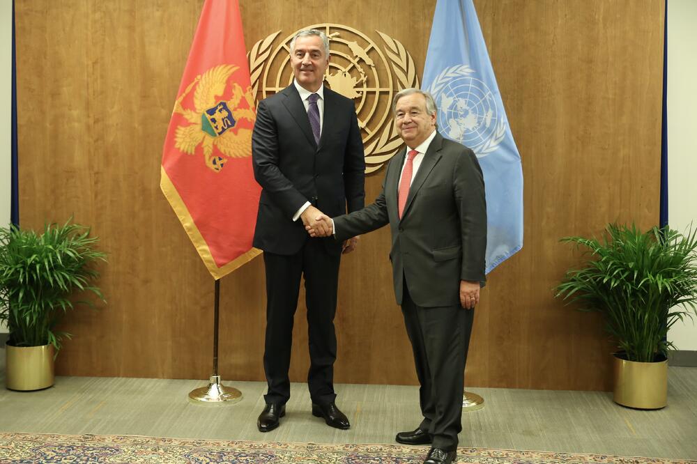 Đukanović i Gutereš, Foto: Služba za informisanje Predsjednika Crne Gore