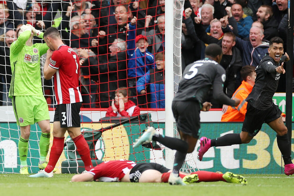 Fudbaleri Liverpula slave gol protiv Šefilda, Foto: Reuters