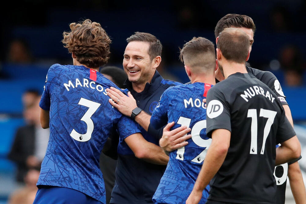 Slavlje Lamparda sa fudbalerima Čelsija, Foto: Reuters