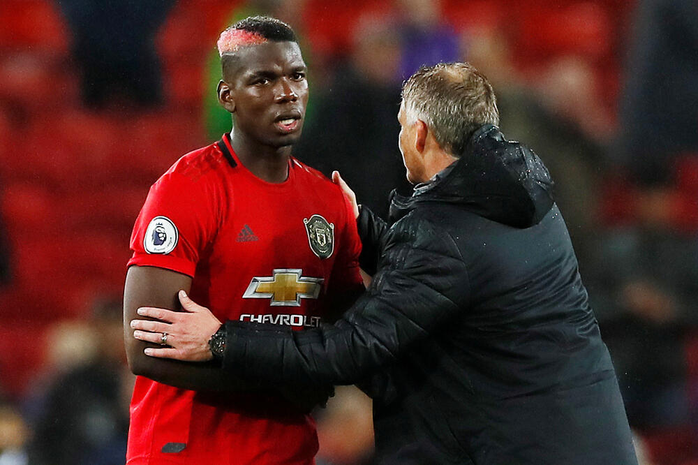 Pol Pogba i Ole Gunar Solskjer, Foto: Beta/AP