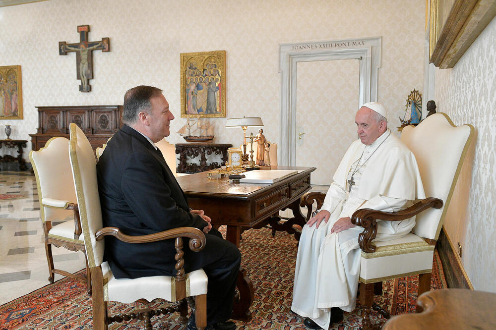 Pompeo i papa Franjo, Foto: Reuters