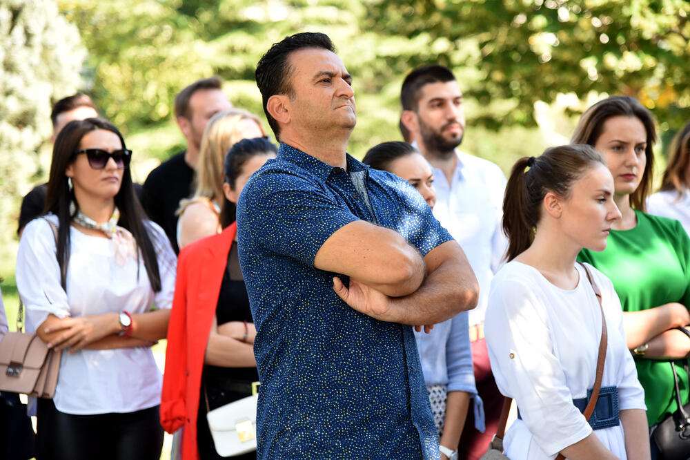 Sa nedavnog protesta studenata magistarskih studija ispred rektorata, Foto: Boris Pejović