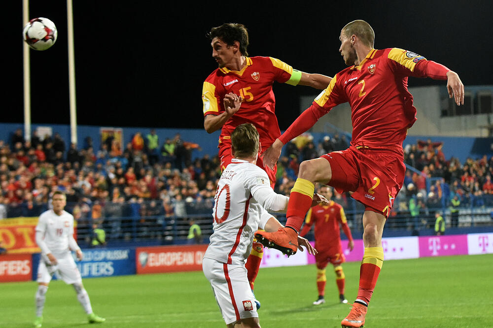 Šofranac (2) i Savić na meču sa Poljskom 2017. godine, Foto: Boris Pejović