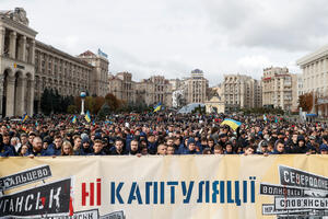 "No to capitulation": Thousands of people protested in Kyiv against...